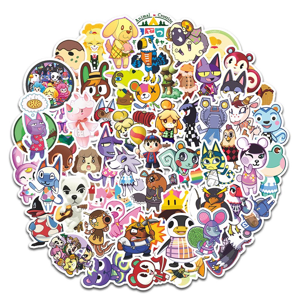 Cute Animal Crossing Stickers 60PCS ACNH Vinyl Sticker