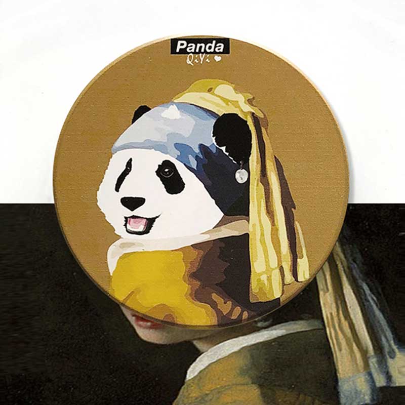 Christmas Panda Coaster. Cute Panda Coaster (2905485)