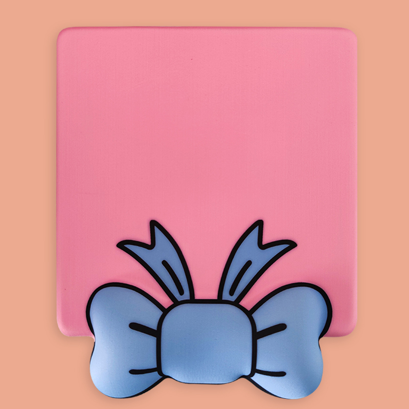 Kawaii Mouse Pad with Bow Tie Wrist Rest Gaming Room Decor Magical Girls RegisBox
