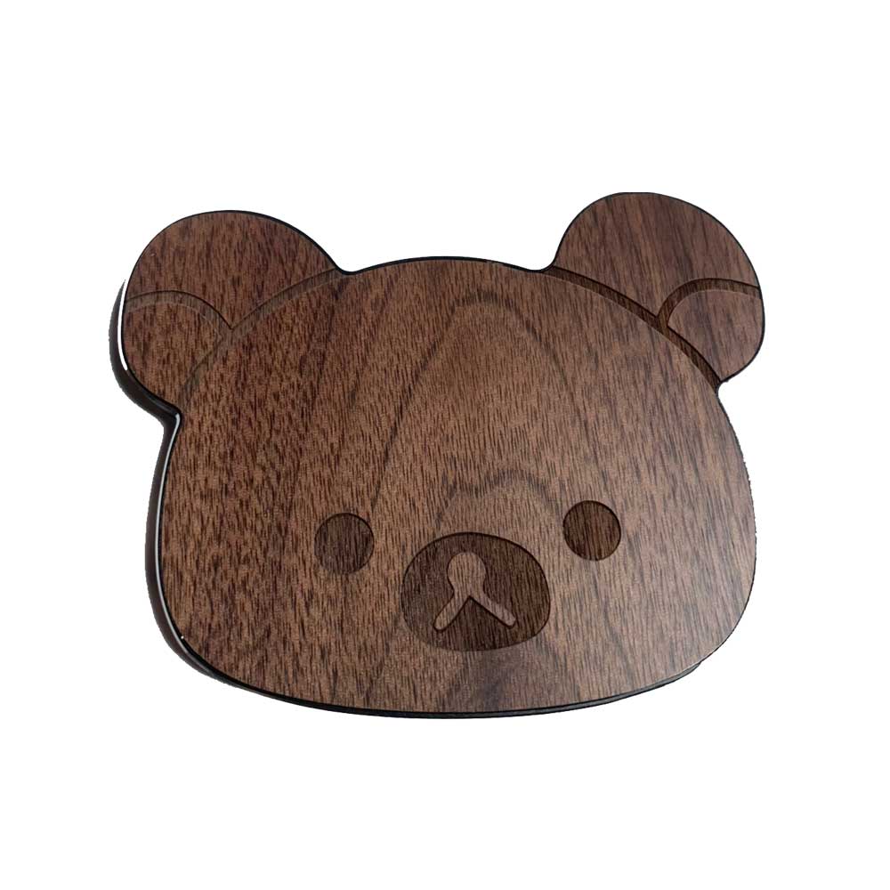 Bear Cute Wireless Charger Wooden Phone Charger