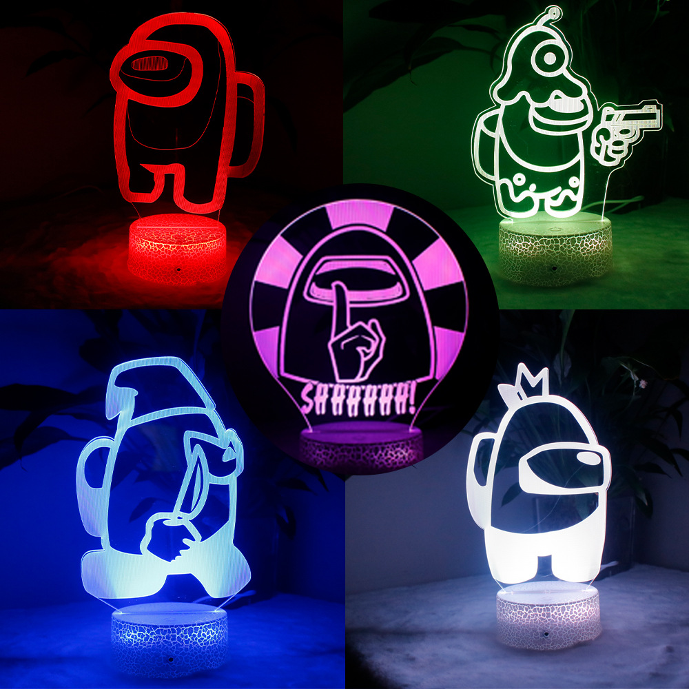 LED Lamp Among Us Imposter Light Kids Gift Remote Touch Base 16 Colour Changing 