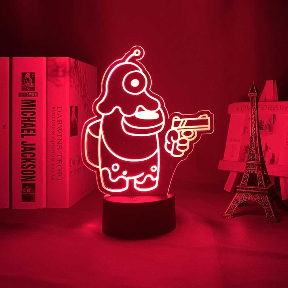 Among Us Unter uns LED Lampe Licht Imposter und Crewmate 3D Night Light 7 Farben 