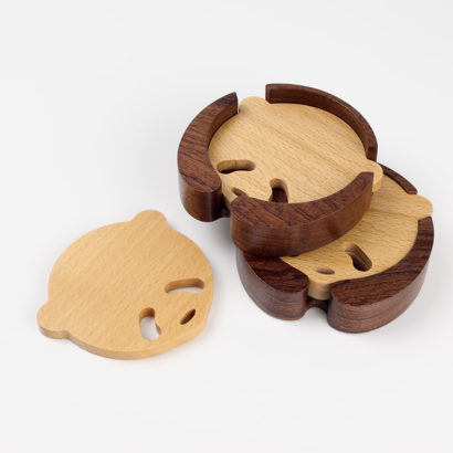 Handmade Panda Coaster Wood Coaster Wood Panda Art - Regisbox