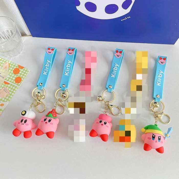 Cute Kirby Keychain Wristlet Lanyard Kirby Accessories Kirby Lover