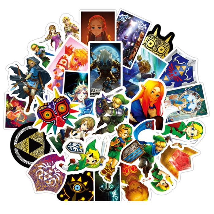 50pcs Legend of Zelda Stickers Waterproof Luggage Stickers RegisBox