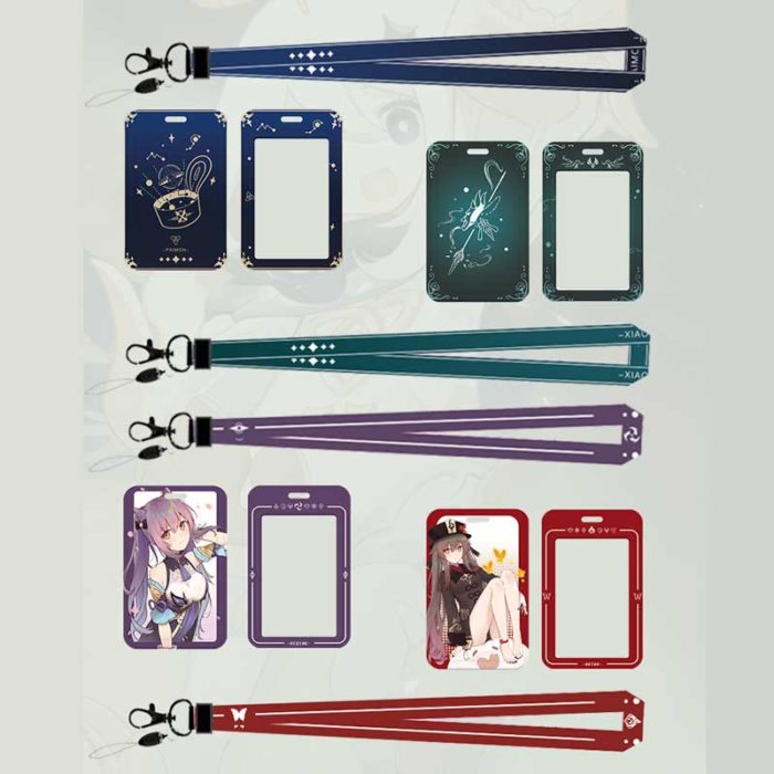 Genshin Impact Lanyard Genshin Card Holder Cute Genshin Lanyards 