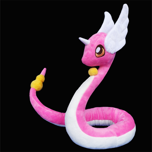 Boneco Pelúcia Pokemon Shiny Dragonair Brinquedo 65cm Longo (Rosa)
