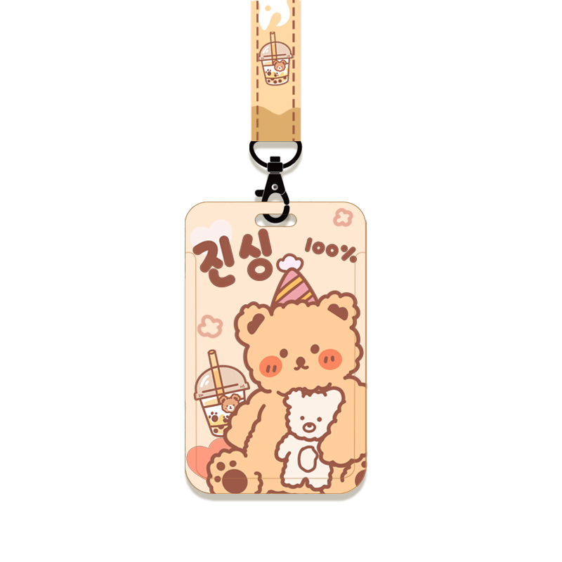 Cute Bear Card Holder Kawaii Badge Holders Cute ID Card Holders Bear Lover  Gifts College Student Gifts For Coworkers - RegisBox