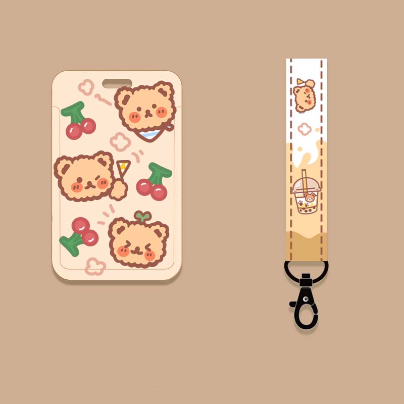 Cute Bear Card Holder Kawaii Badge Holders Cute ID Card Holders