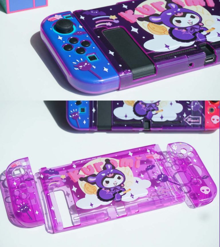 Cute Switch Protective Cover Case Cute Switch Case Purple Kawaii Switch