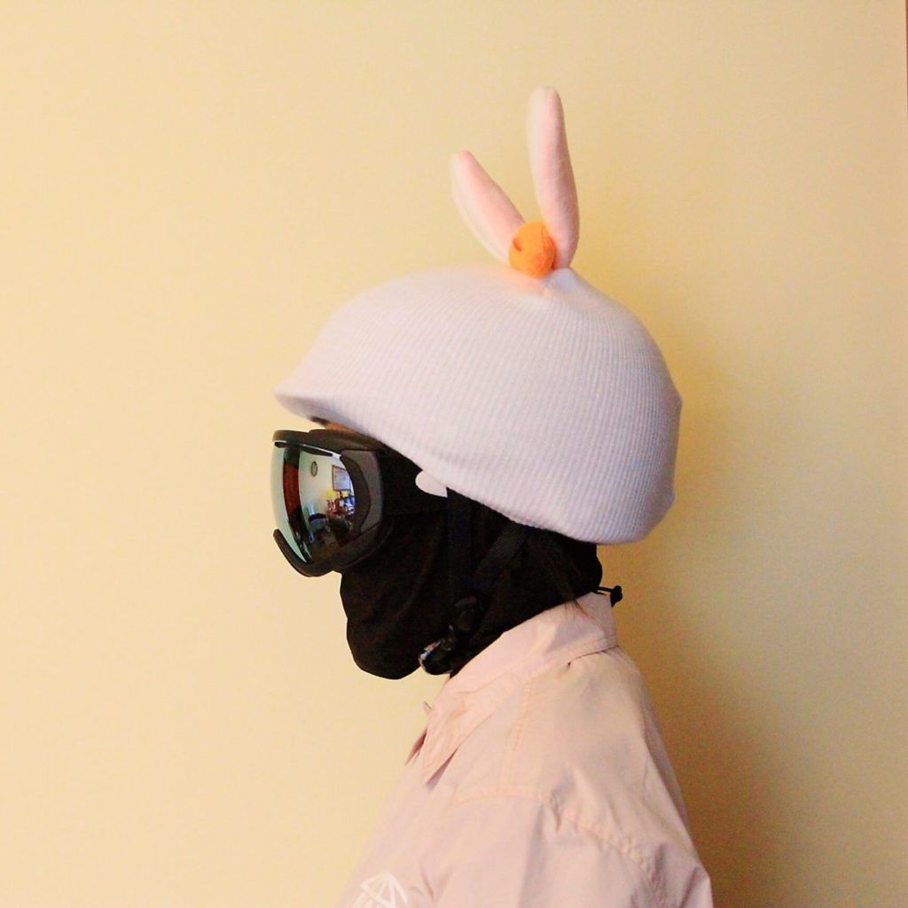 Mental Pink Bunny Rabbit Nibbles Ski Snowboard Snow Helmet Cover Animal Cover 
