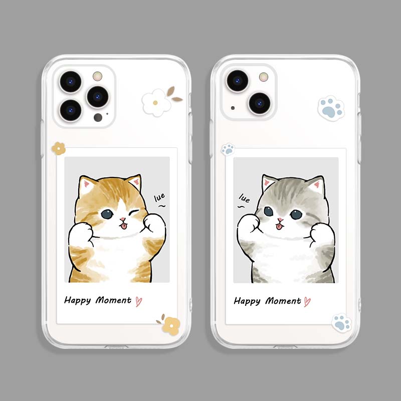 Transparent Cat IPhone Case Cute Cat Phone Case Kawaii Tabby Cat Gifts Orange Tabby Cat Owner Gifts Cat Accessories - RegisBox