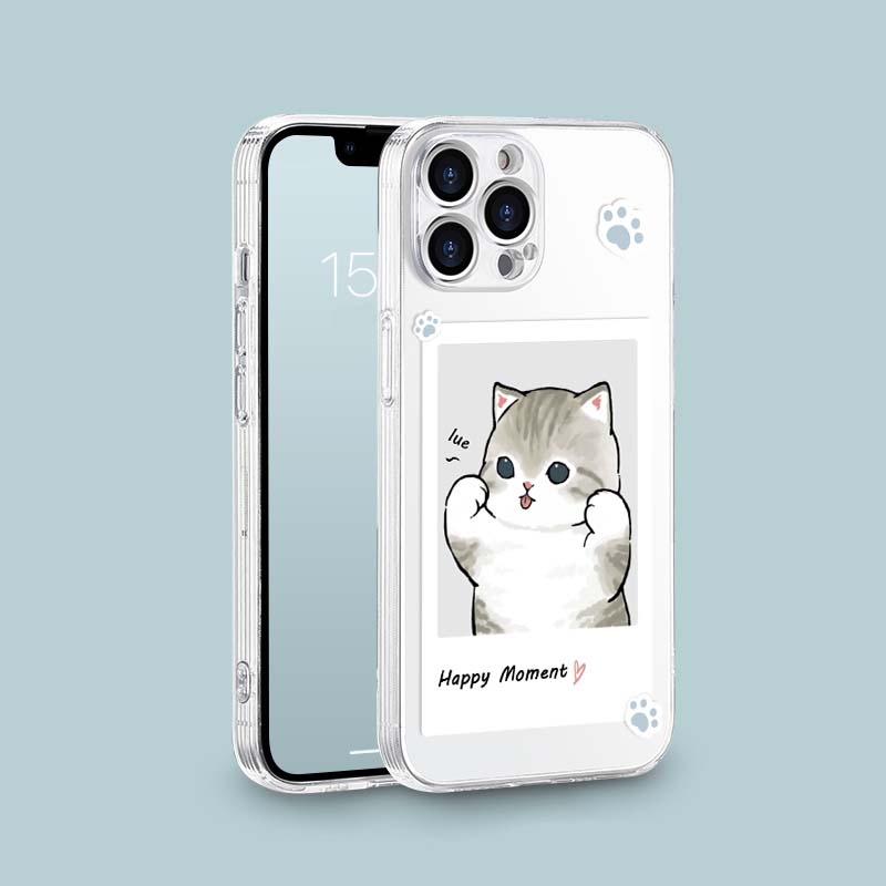 Transparent Cat IPhone Case Cute Cat Phone Case Kawaii Tabby Cat Gifts Orange Tabby Cat Owner Gifts Cat Accessories - RegisBox