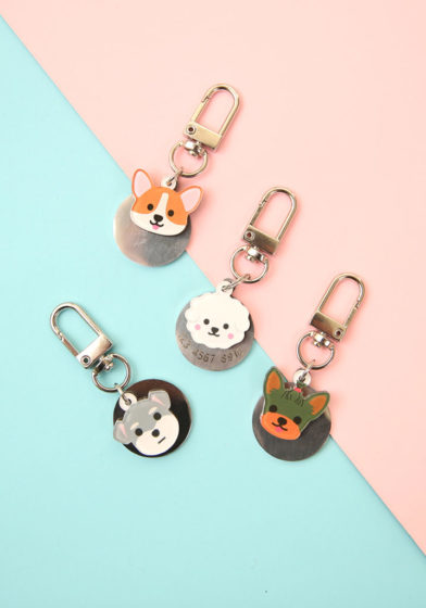Custom Engraved Dog Tag Cute Dog ID Charm Kawaii Pet Tags Personalized Dog Name Tag Cute Dog Owner Gifts (7)