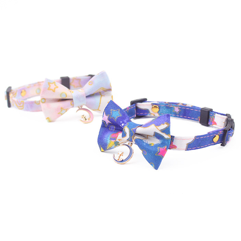 Space Galaxy Pet Collar Aesthetic Cat Collar Cute Bow Ties For