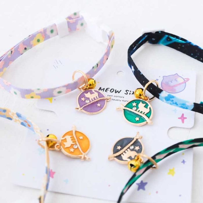 Cute Cat Collars Pastel Pet Collars Kawaii Aesthetic Pet Accessories