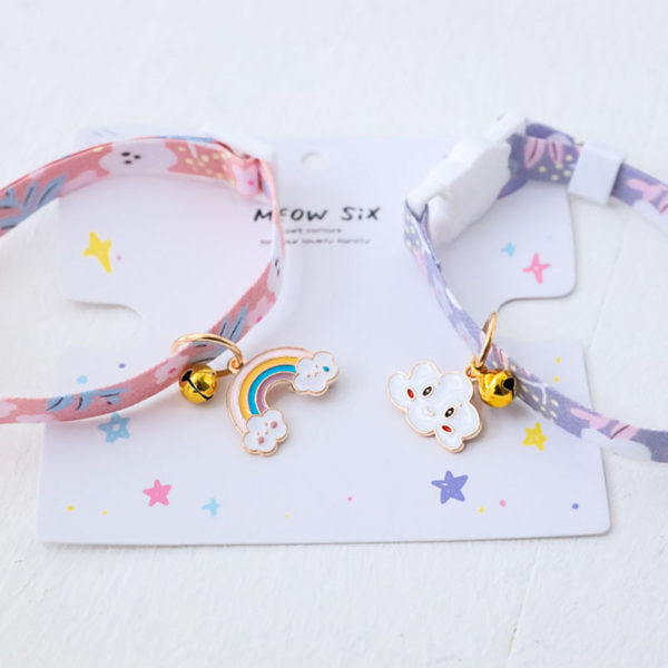 Cute Cat Collars Pastel Pet Collars Kawaii Aesthetic Pet Accessories