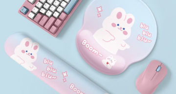 Rabbit Mouse Pad Cute Keyboard Wrist Rest Shiba Rabbit Lover Gifts (7)