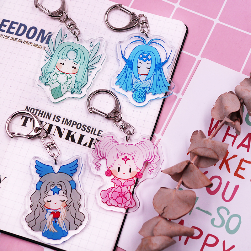 Cardcaptor Sakura Keychains Cute Acrylic Charms Kawaii Anime Key Rings -  RegisBox