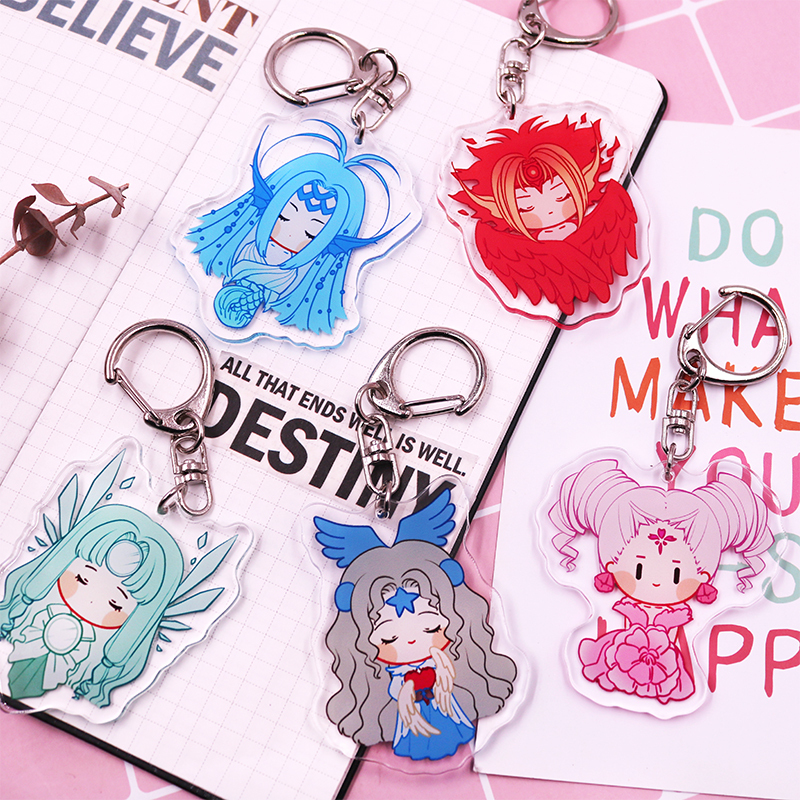 Cardcaptor Sakura Keychains Cute Acrylic Charms Kawaii Anime Key Rings -  RegisBox