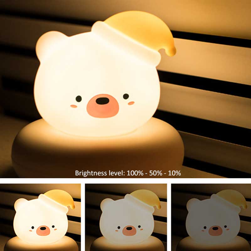 Cute Animal Night Light Touch Sensor Lamp LED Lights Kids Bedroom Lamp -  RegisBox