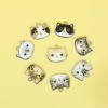 Metal Custom Engraved Cat ID Tag Cute Cat Charm Kawaii Pet ID Tags Personalized Cat Keychains Custom Cat Owner Gifts