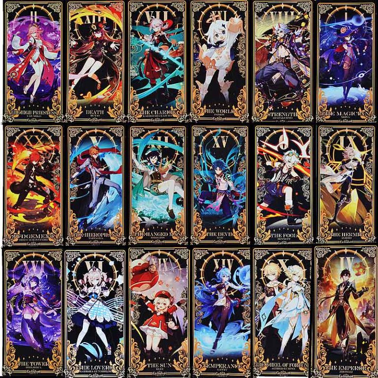 Genshin Impact Tarot Cards Minor Arcana 56 Cards Genshin Character Card Regisbox 