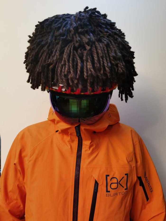 Helmet Rizz Dreadlocks Ski Helmet Cover Dread Ponytail Snowboard