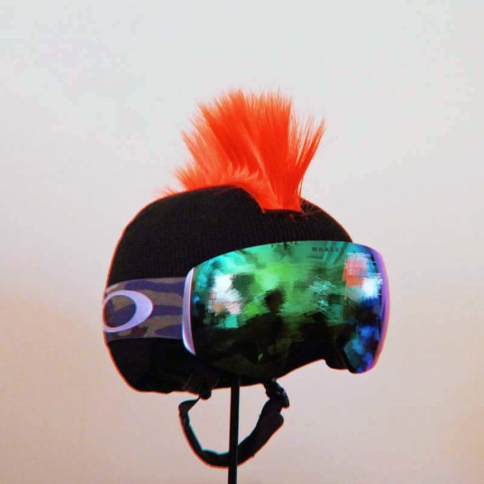 Helmet Rizz Mohawk Helmet Cover Funny Ski Gear Mohican Style Snowboard