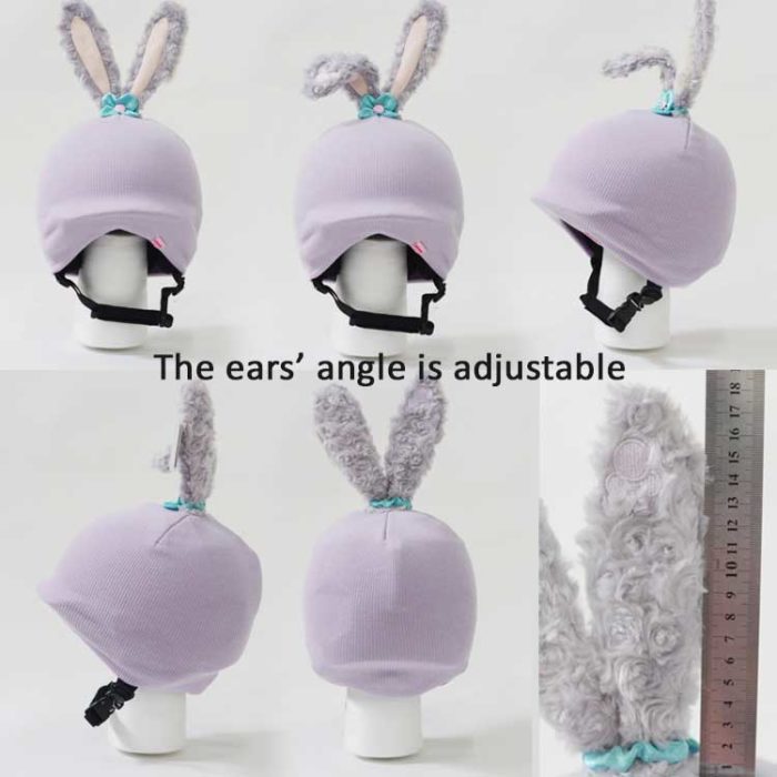 Helmet Rizz: Purple Rabbit Snowboard Helmet Cover Bunny Skiing Helmet ...