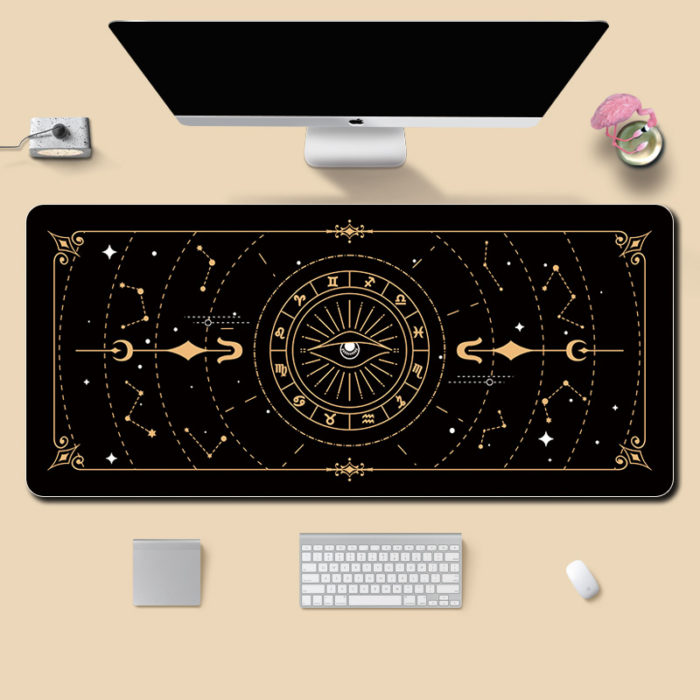 Zodiac Large Desk Pad Stars Keyboard Mat Astrology Lover Gifts RegisBox