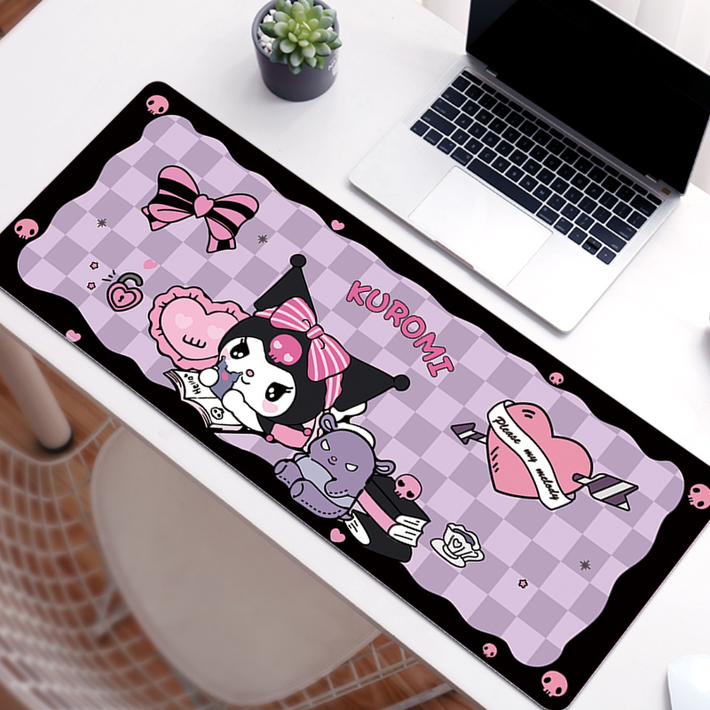 Kuromi Gaming Mouse Pad Cute Kuromi Keyboard Desk Mat Kuromi Room Decor - C