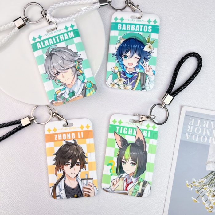 Genshin Impact Card Holders Modern Genshin Fanart Badge Holders - RegisBox