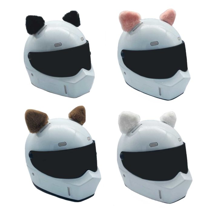 Helmet Rizz Cat Ears Helmet Ornaments Cute Motorcycle Helmet AddOn