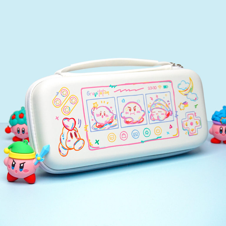 Kirby Switch Storage Case Cute Kirby Doodle Switch OLED Carrying Case