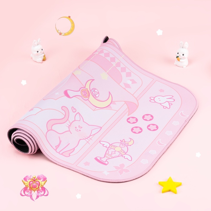 Moon And Stars Large Desk Mat Kawaii Aesthetic Mouse Pad Cute Sky Art -  RegisBox