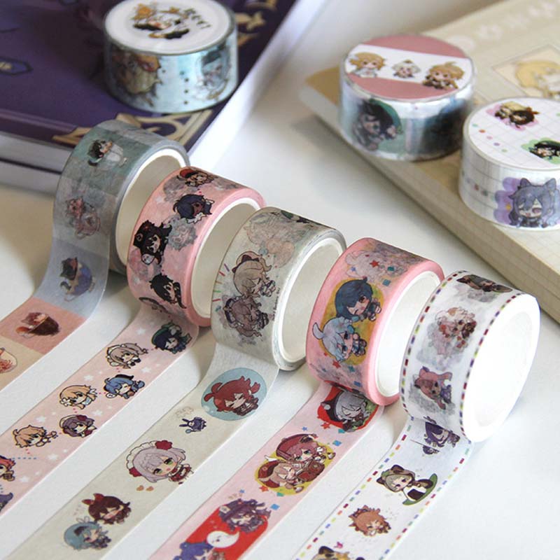Genshin Impact Washi Tapes Cute Genshin Stationery Genshin Decorative  Masking Tape - RegisBox