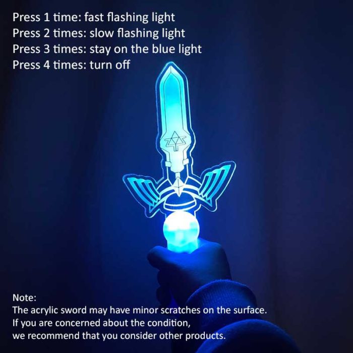 LED Zelda Master Sword Light Up Toy Sword Breath Of The Wild Zelda