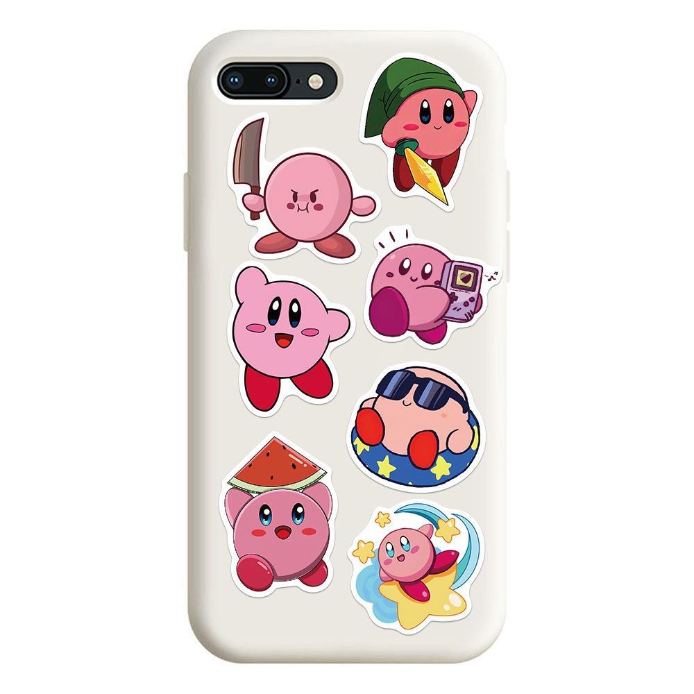 50PCS Kirby Stickers Cute Kirby Luggage Decals Waterproof Kawaii Pink -  RegisBox