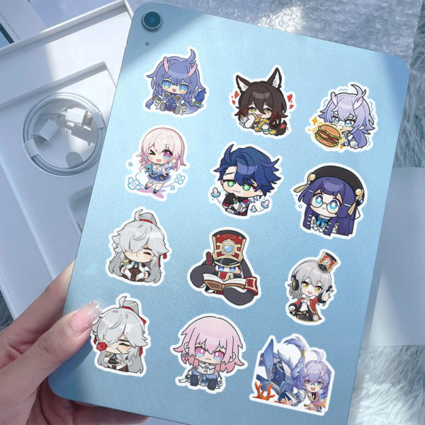 60PCS Honkai Star Rail Stickers HSR Emoji Waterproof Decals - RegisBox