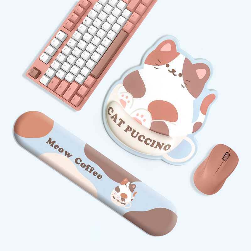 Keyboard Wrist Rest Cat and Mouse Pad Bag Computer Wrist Pad Office Decor  for Educators for Accountant Office Desk Accessories Pet 