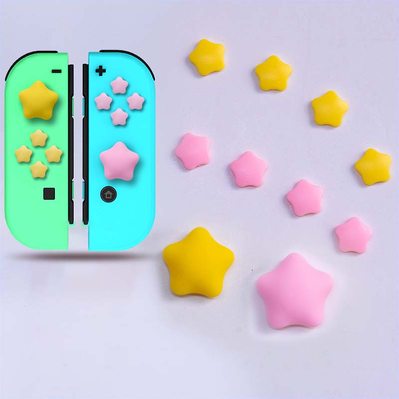 Cute Stars Switch Button Caps for Switch OLED Lite Thumb Grips - B