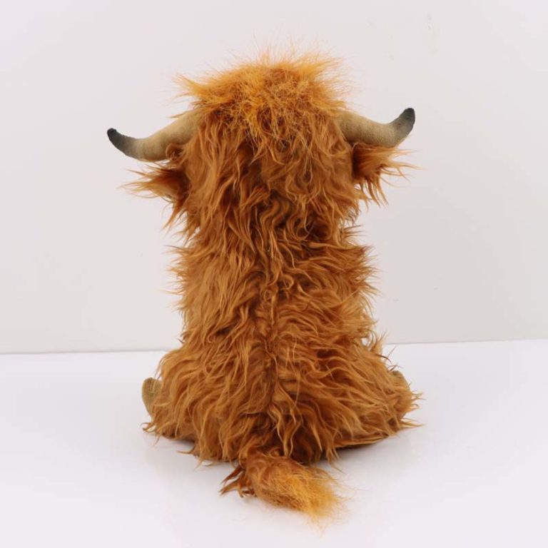 10in Highland Cow Plush Toy Cute Scottish Highland Cattle Plushie Regisbox