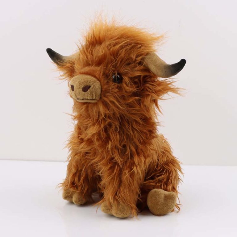 10in Highland Cow Plush Toy Cute Scottish Highland Cattle Plushie ...