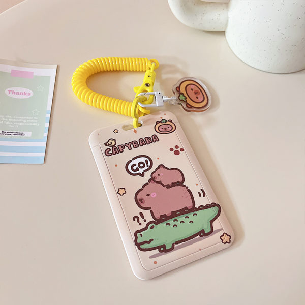 Capybara Badge Holder Cute Capybara Student Card Holders - RegisBox