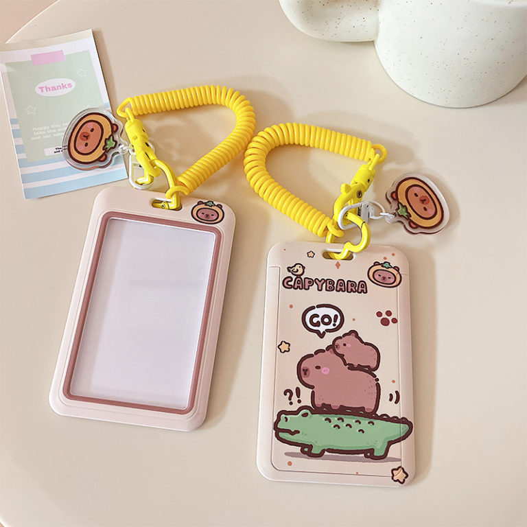 Capybara Badge Holder Cute Capybara Student Card Holders - RegisBox