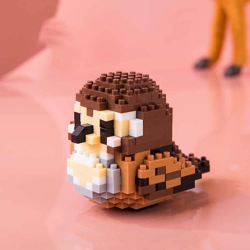 Bird Building Blocks Cute Cockatiel Parrot Toy Blocks - A