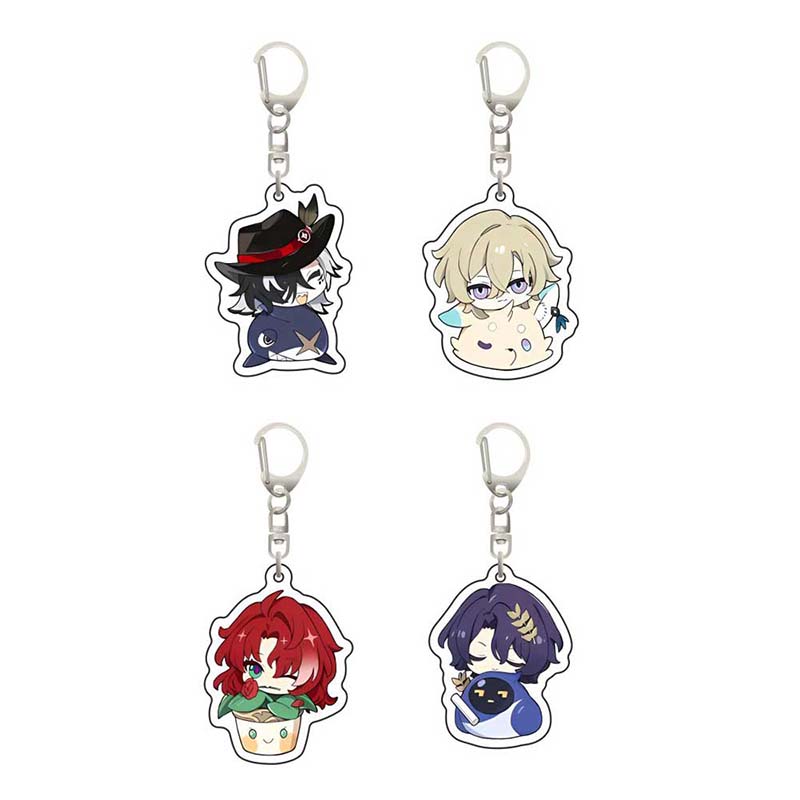 Cute Honkai Star Rail Acrylic Keychains HSR Aventurine Boothill Dr. Ratio Argenti (1) RegisBox -
